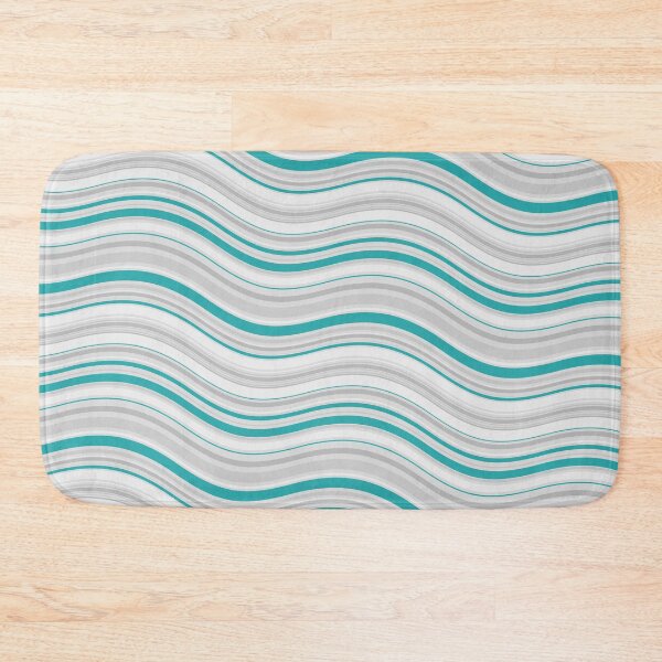 Item preview, Teal Green Grey & White Parallel Waves Consistent Collage designed and sold by Alchemy-A-La-G.