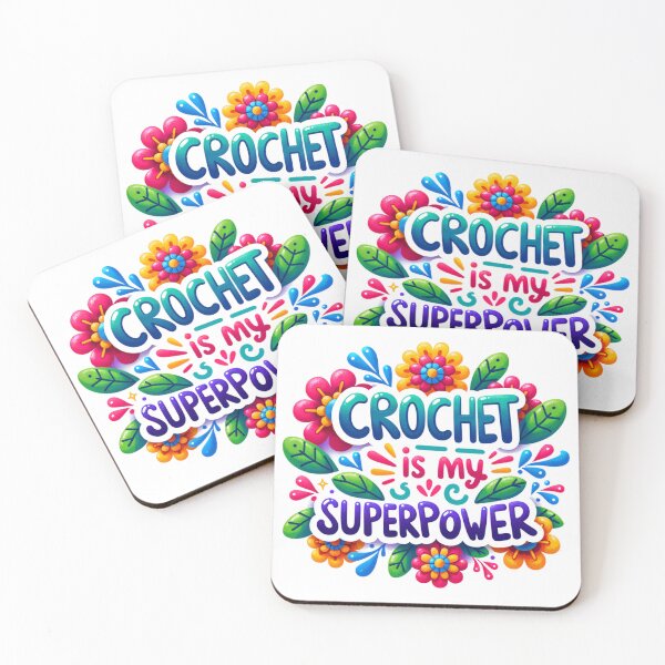 Item preview, Crochet is my superpower - floral crafter designed and sold by EvergreenWhimsy.