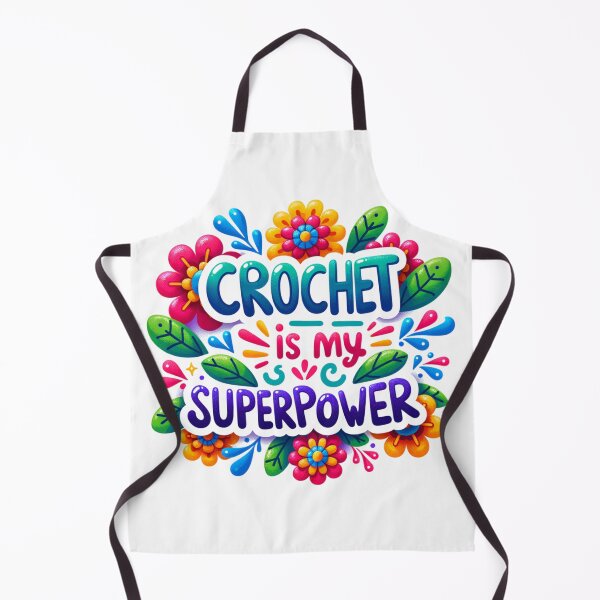 Item preview, Crochet is my superpower - floral crafter designed and sold by EvergreenWhimsy.