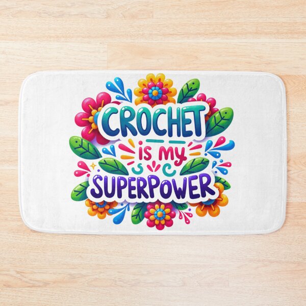 Item preview, Crochet is my superpower - floral crafter designed and sold by EvergreenWhimsy.