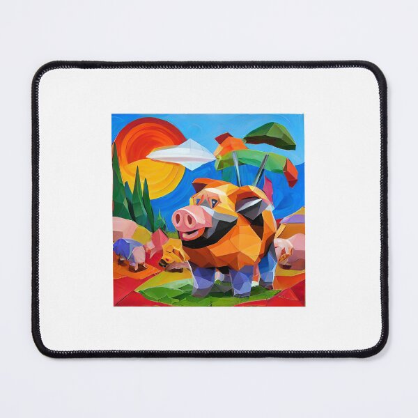 Item preview, Lowpoly Art Of Dwarf Riding On A Pig v7 designed and sold by AGShirts.