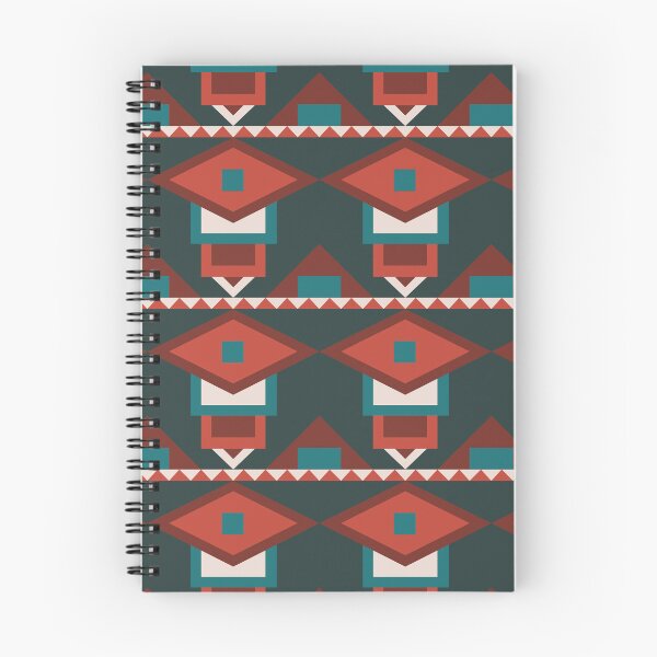 Item preview, Aqua Red & White Moroccan Geometry Symbols Consistent Collage designed and sold by Alchemy-A-La-G.