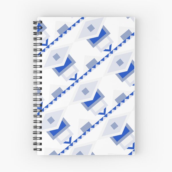Item preview, Grey Blue & White Moroccan Geometry Symbols Consistent Collage designed and sold by Alchemy-A-La-G.