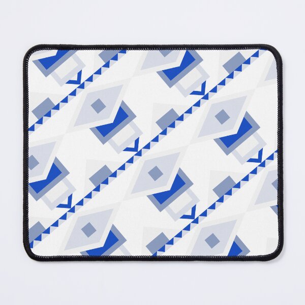 Item preview, Grey Blue & White Moroccan Geometry Symbols Consistent Collage designed and sold by Alchemy-A-La-G.