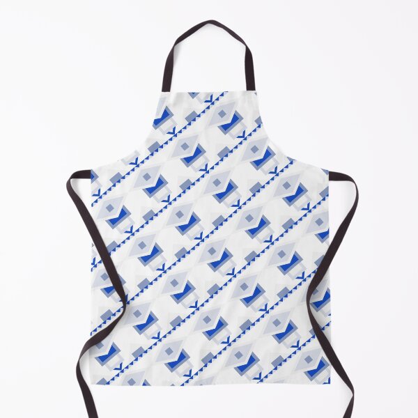 Item preview, Grey Blue & White Moroccan Geometry Symbols Consistent Collage designed and sold by Alchemy-A-La-G.