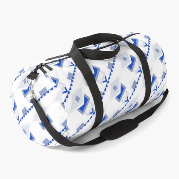Item preview, Grey Blue & White Moroccan Geometry Symbols Consistent Collage designed and sold by Alchemy-A-La-G.