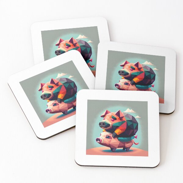 Item preview, Lowpoly Art Of Dwarf Riding On A Pig v9 designed and sold by AGShirts.