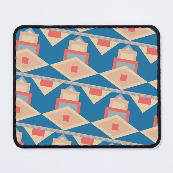 Item preview, Peach & Blue Moroccan Style Geometry Symbols Consistent Collage designed and sold by Alchemy-A-La-G.