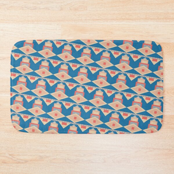 Item preview, Peach & Blue Moroccan Style Geometry Symbols Consistent Collage designed and sold by Alchemy-A-La-G.