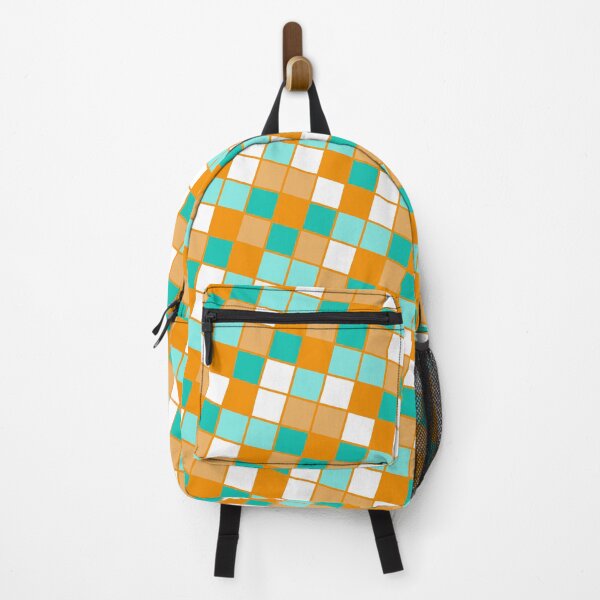 Item preview, Orange Green & White Square Cube Blocks Consistent Collage designed and sold by Alchemy-A-La-G.
