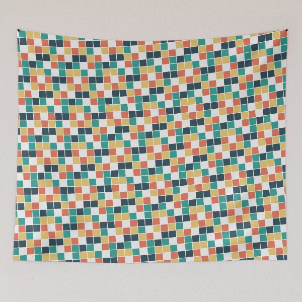 Item preview, Rainbow Bright Colors Square Cube Blocks Consistent Collage designed and sold by Alchemy-A-La-G.