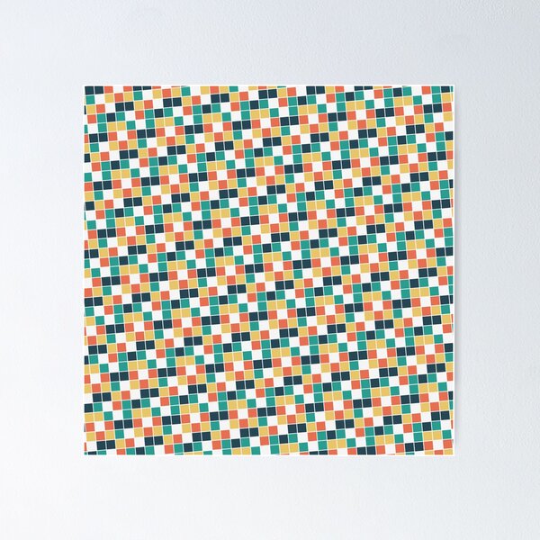 Item preview, Rainbow Bright Colors Square Cube Blocks Consistent Collage designed and sold by Alchemy-A-La-G.