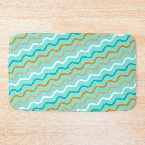 Item preview, Green Orange & White Diagonal Curly Waves Consistent Collage designed and sold by Alchemy-A-La-G.