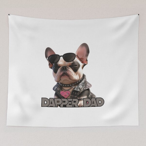 Artikelvorschau, Dapper Dad – der französische Bulldogge-Begleiter eines trendigen Besitzers entworfen und verkauft von proudbullyshop.