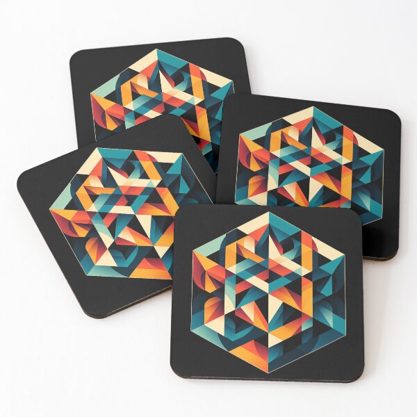 Item preview, Colorful Abstract Geometric Cube designed and sold by johnnycreidy.