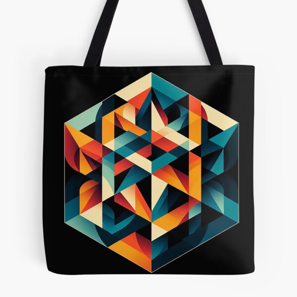 Item preview, Colorful Abstract Geometric Cube designed and sold by johnnycreidy.