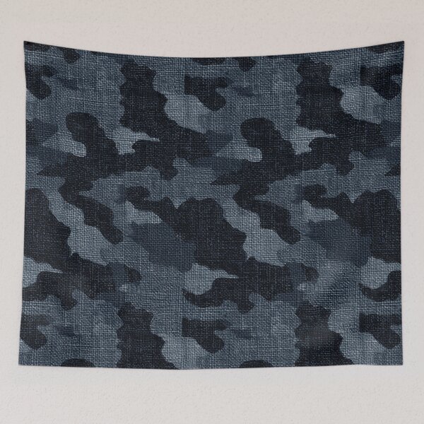 Item preview, Canvas Camouflage #3 Black & White - Blue designed and sold by Gert Street.