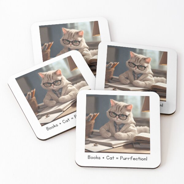 Item preview, Funny Cat Cartoon Reading Gifts For Cat Lovers designed and sold by Cuteanimalgifts.