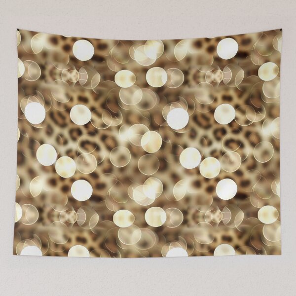 Item preview, Copy of Leopard pattern Amber Bokeh Lights on Dark Abstract Background | texture | gold designed and sold by PICbyFemke.