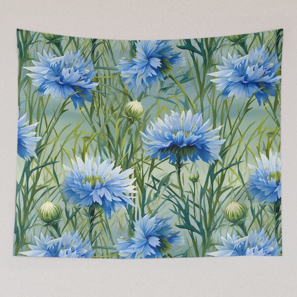 Item preview, Cottagecore Botanical Floral Herbs Plants Сornflowers Pressed Flowers designed and sold by fluffstuffgifts.