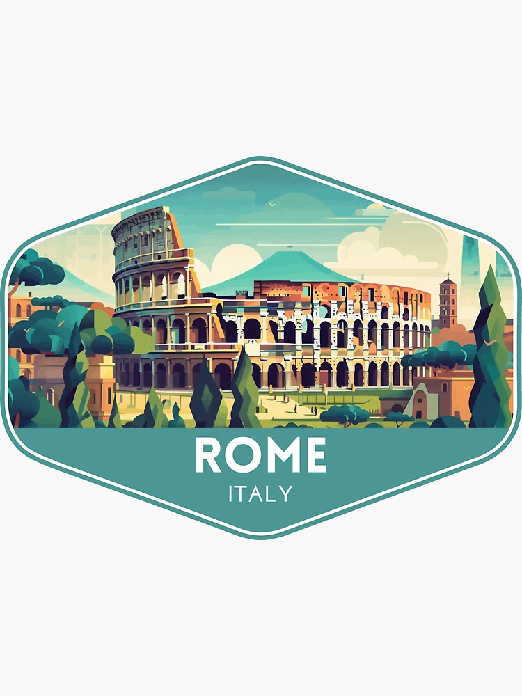 Rome Italy Travel Art Sticker