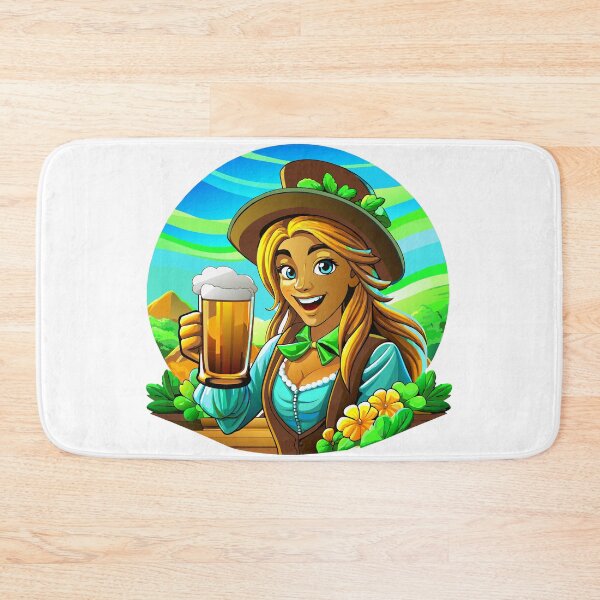 Item preview, Cheerful Irish Maiden Beer Toast Sticker designed and sold by DreamStore66.