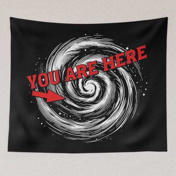 Item preview, The Milky Way Galaxy You Are Here designed and sold by humnoo.