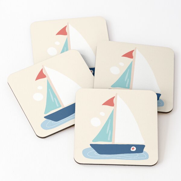 Item preview, Blue sailing boat designed and sold by JakoRila.