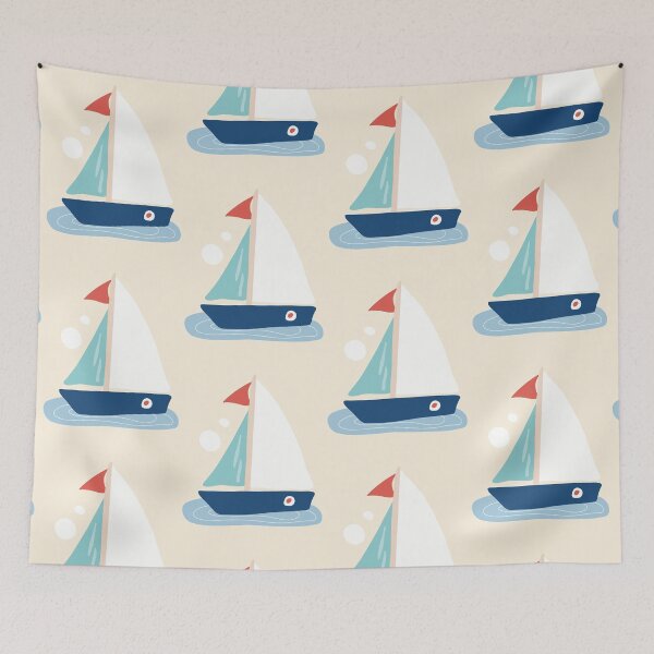 Item preview, Blue sailing boat designed and sold by JakoRila.