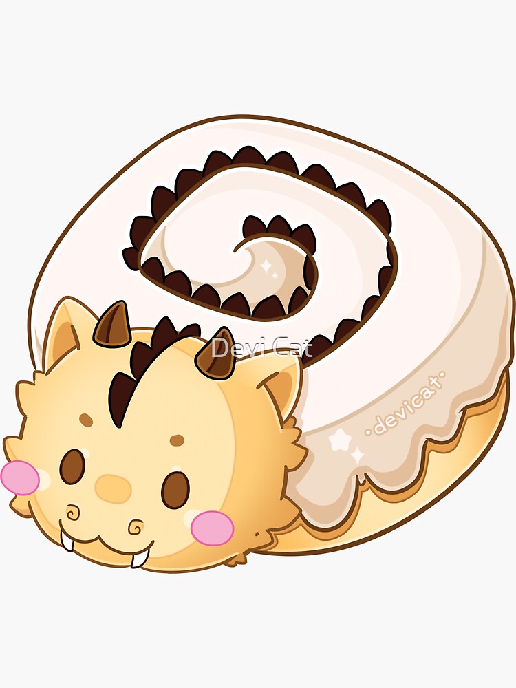 Thumbnail 3 of 3, Sticker, Cinnamon Dragon Roll • 2024 designed and sold by devicatoutlet.