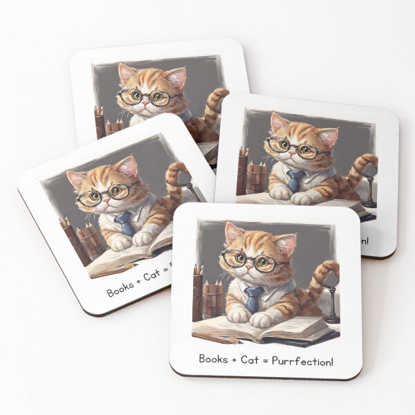 Item preview, Funny Cat Cartoon Reading Gifts For Cat Lovers designed and sold by Cuteanimalgifts.
