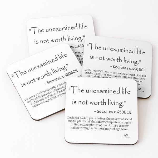 Item preview, The unexamined life designed and sold by Gelastic.