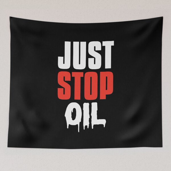 Item preview, Just Stop Oil designed and sold by ZenStitchMotifs.