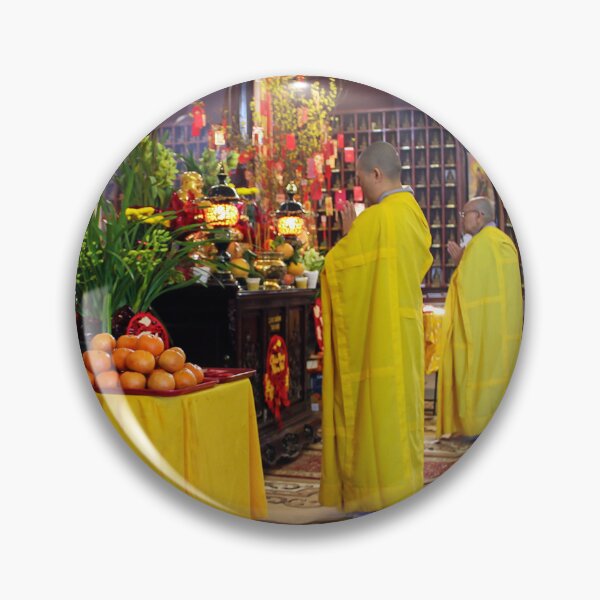 Item preview, Buddhist Monks At Prayer for Tet 2024 designed and sold by heatherfriedman.
