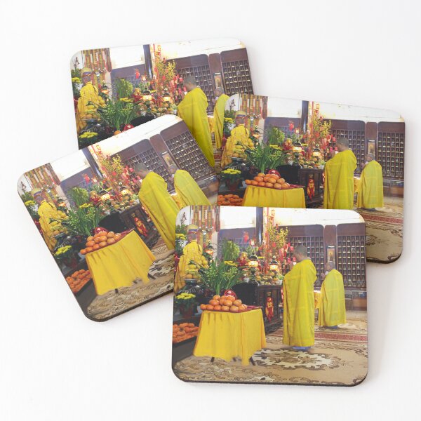 Item preview, Buddhist Monks At Prayer for Tet 2024 designed and sold by heatherfriedman.