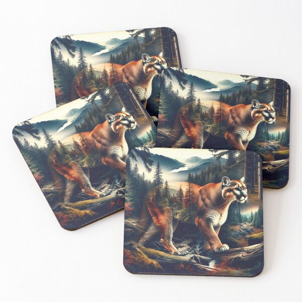 Item preview, Mountain Lion in a Misted Forest designed and sold by HippieFarms11.