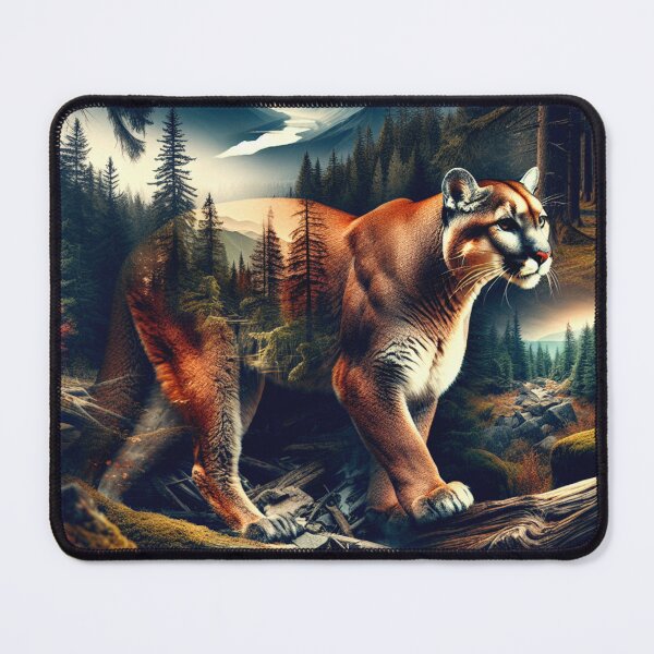 Item preview, Mountain Lion in a Misted Forest designed and sold by HippieFarms11.