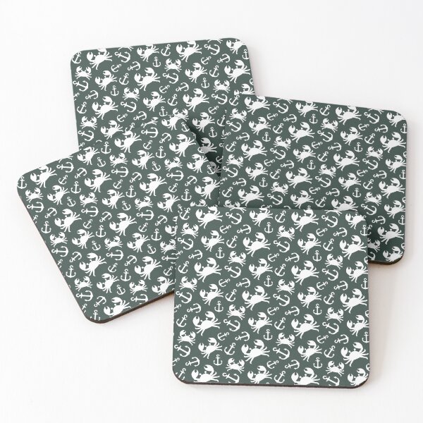 Item preview, Green Navy Ocean Pattern designed and sold by Aeterna Prints.