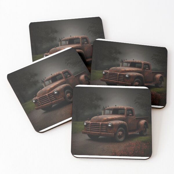 Item preview, Rusty Old Truck On a Haunting Trail designed and sold by TheDarkWardrobe.
