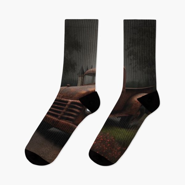 Item preview, Rusty Old Truck On a Haunting Trail designed and sold by TheDarkWardrobe.