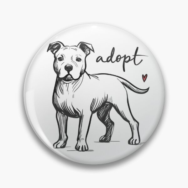 Item preview, Adopt Shelter Dogs - White Pitbull designed and sold by pixiedustpaint.