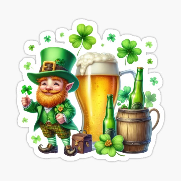 St Patrick's Day Drink Sticker