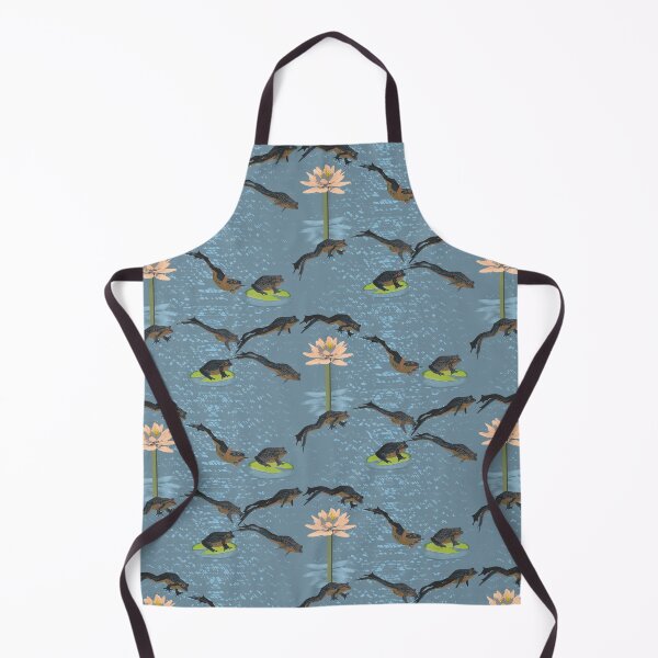 Item preview, Pattern - Frogs leaping on a pond designed and sold by Eejee-SK.