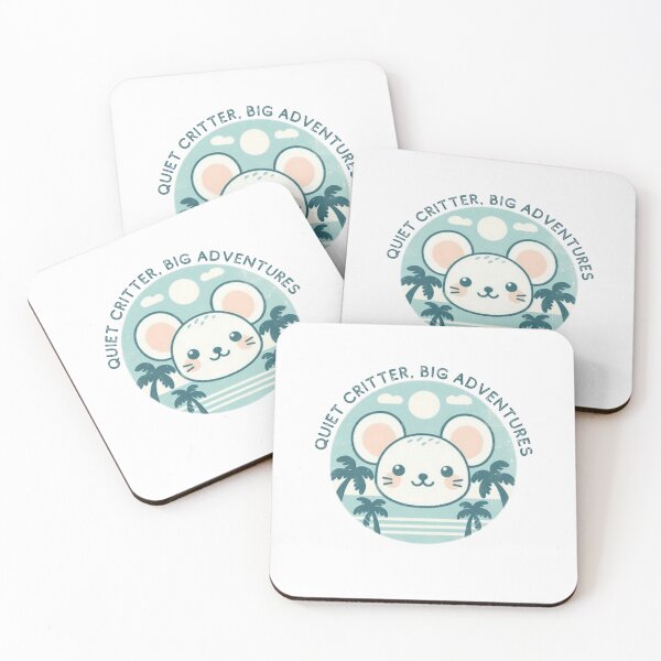 Item preview, Quiet critter, big adventures, cute mouse face stamp designed and sold by Culmika.