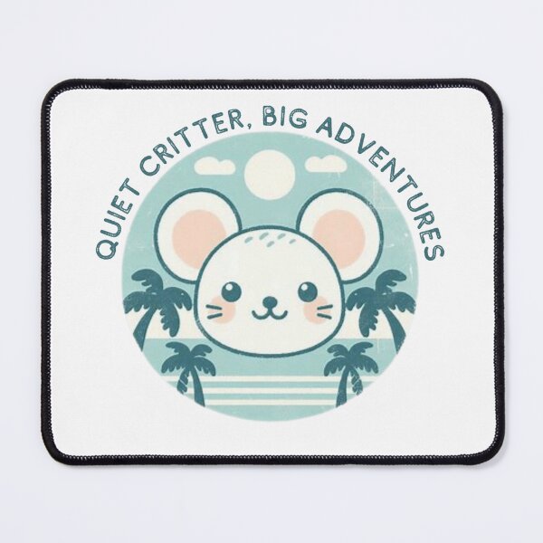 Item preview, Quiet critter, big adventures, cute mouse face stamp designed and sold by Culmika.