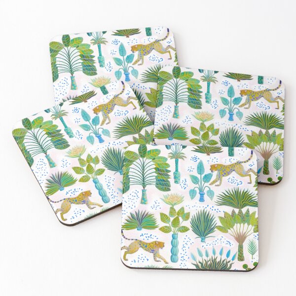 Item preview, Guepardo y palmeras designed and sold by SophieClimaArt.