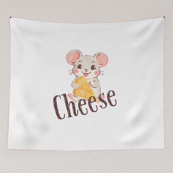 Item preview, "Cheese" cute and funny mouse with cheese  designed and sold by Culmika.