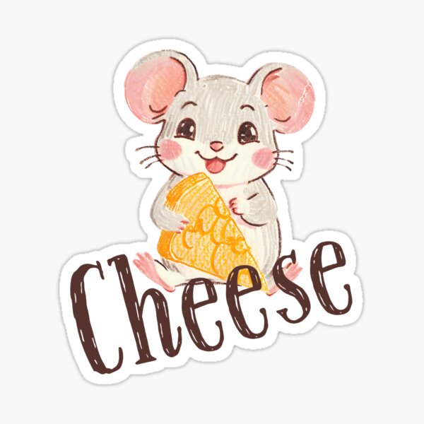 Item preview, "Cheese" cute and funny mouse with cheese  designed and sold by Culmika.