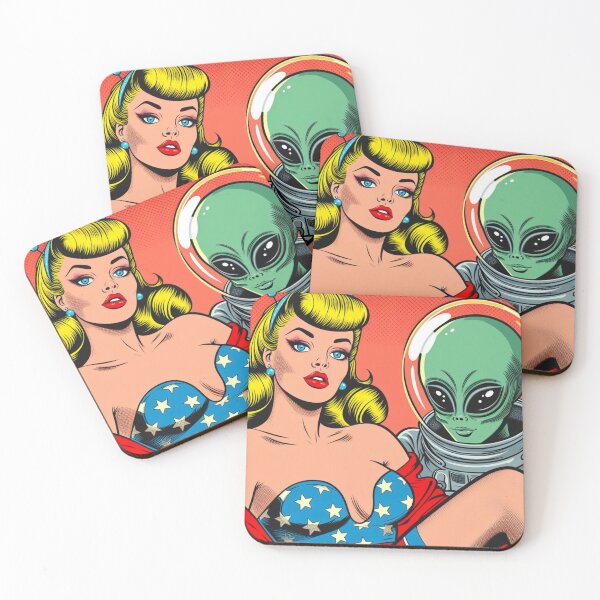Item preview, The pinup and the alien designed and sold by wiccantoadstyle.