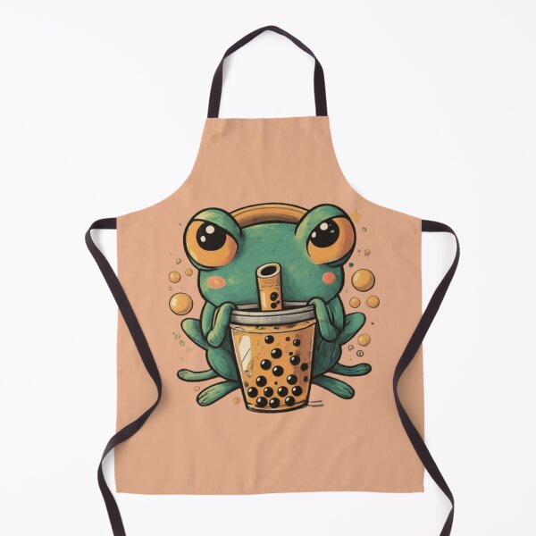 Item preview, "kermit frog sipping tea": Cute Frog Drinking Tea designed and sold by Obinne.